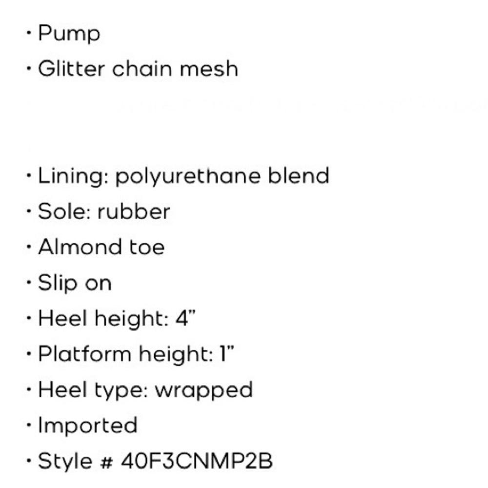 MICHAEL Michael Kors Pale Gold Glitter Chain Mesh Platform Pumps - Picture 16 of 16